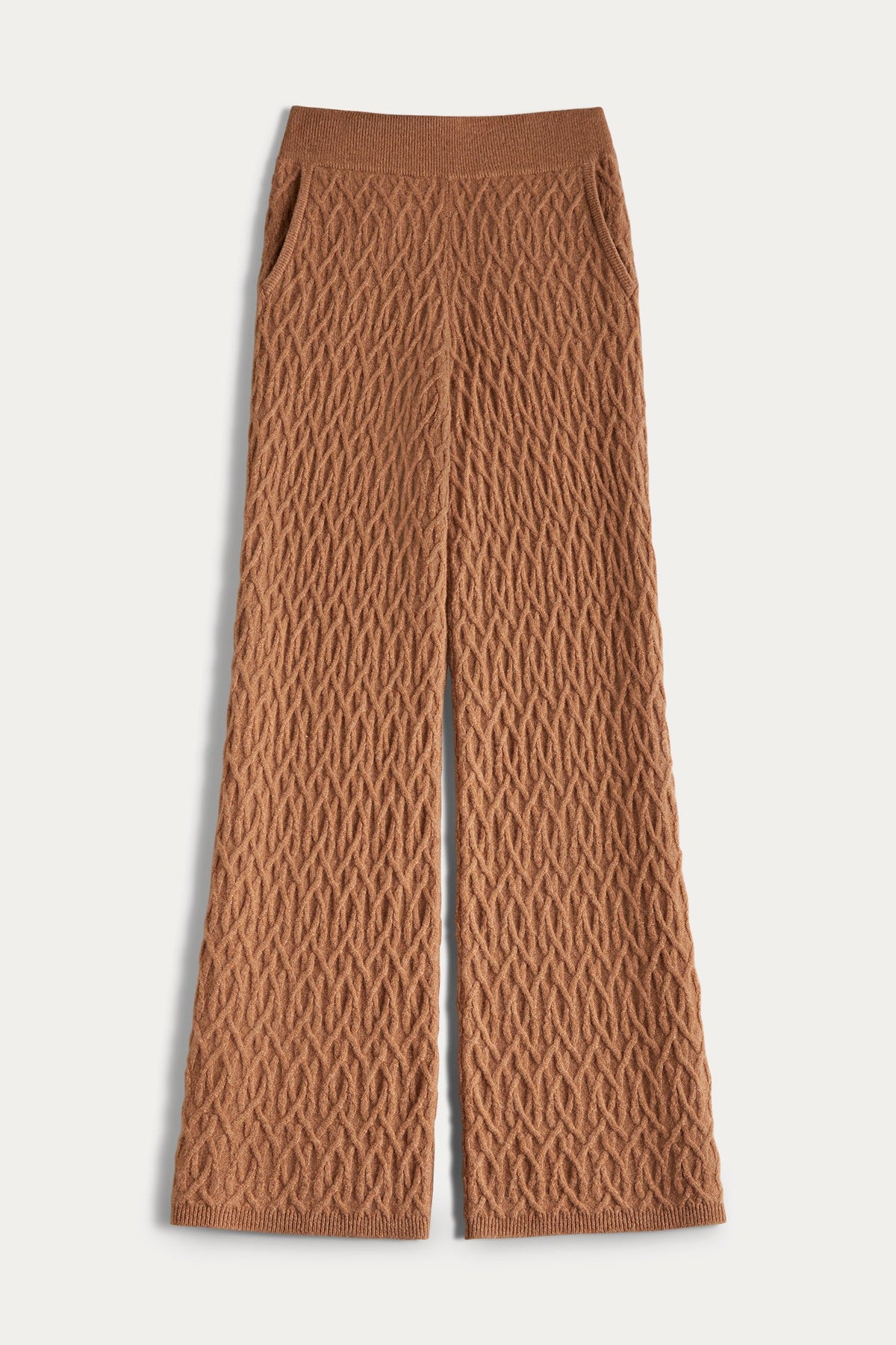 CABLE KNIT WIDE-LEG PANT