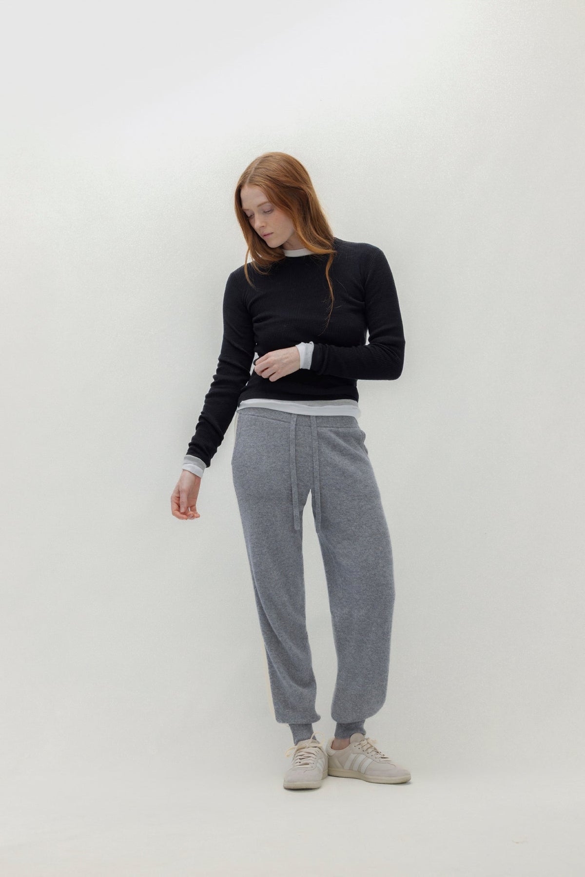 LONG-SLEEVE RIBBED TEE