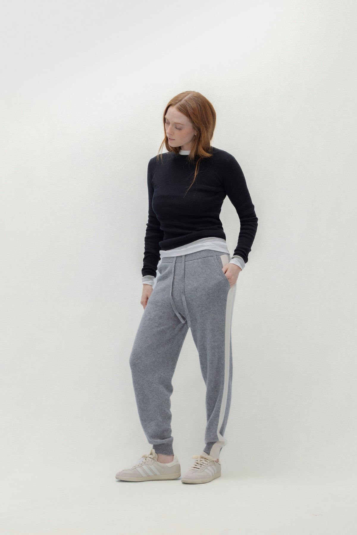 LONG-SLEEVE RIBBED TEE