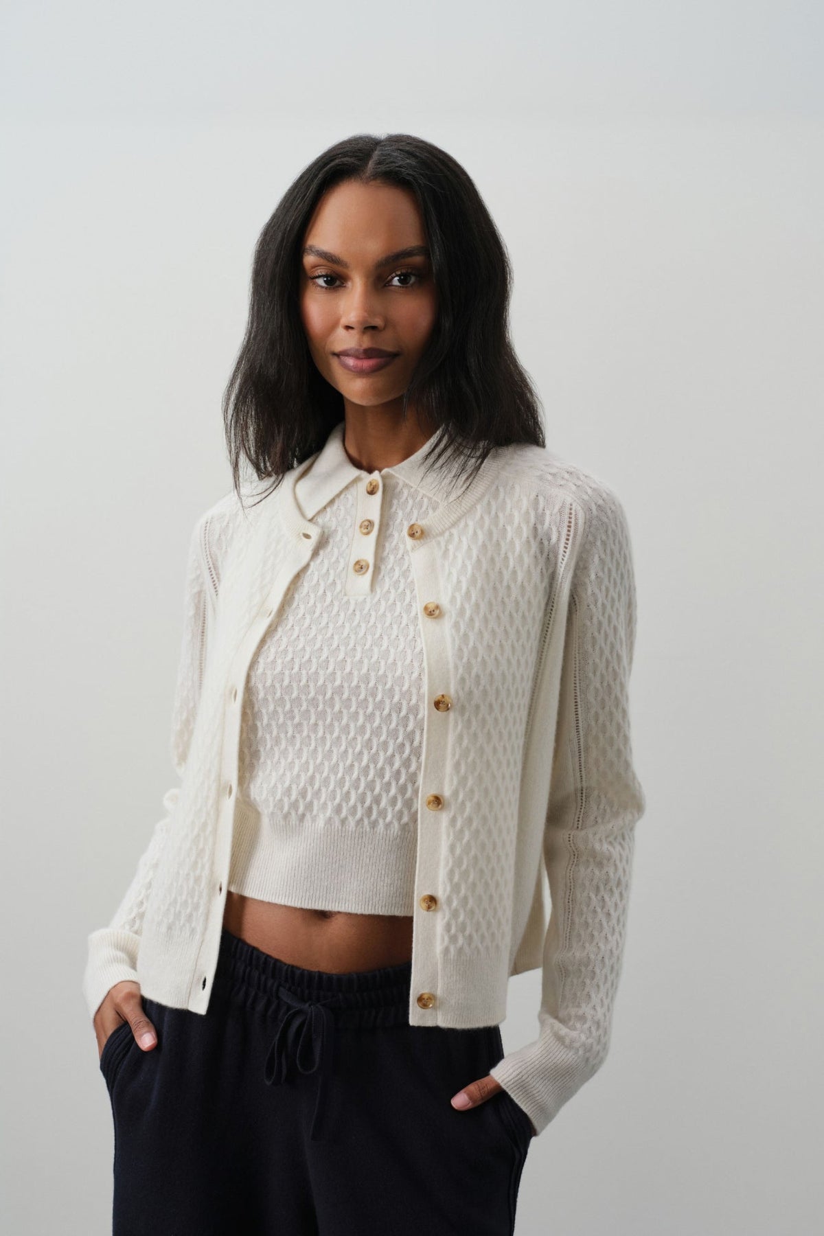 BEATRICE CASHMERE CABLEKNIT CARDIGAN