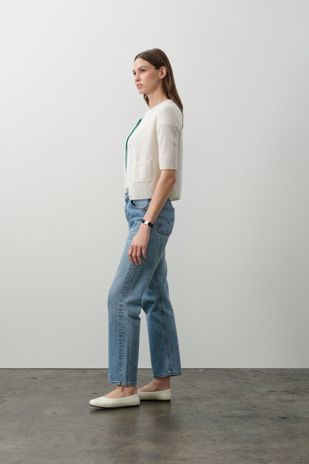 ANA ELBOW SLEEVE CASHMERE CARDIGAN