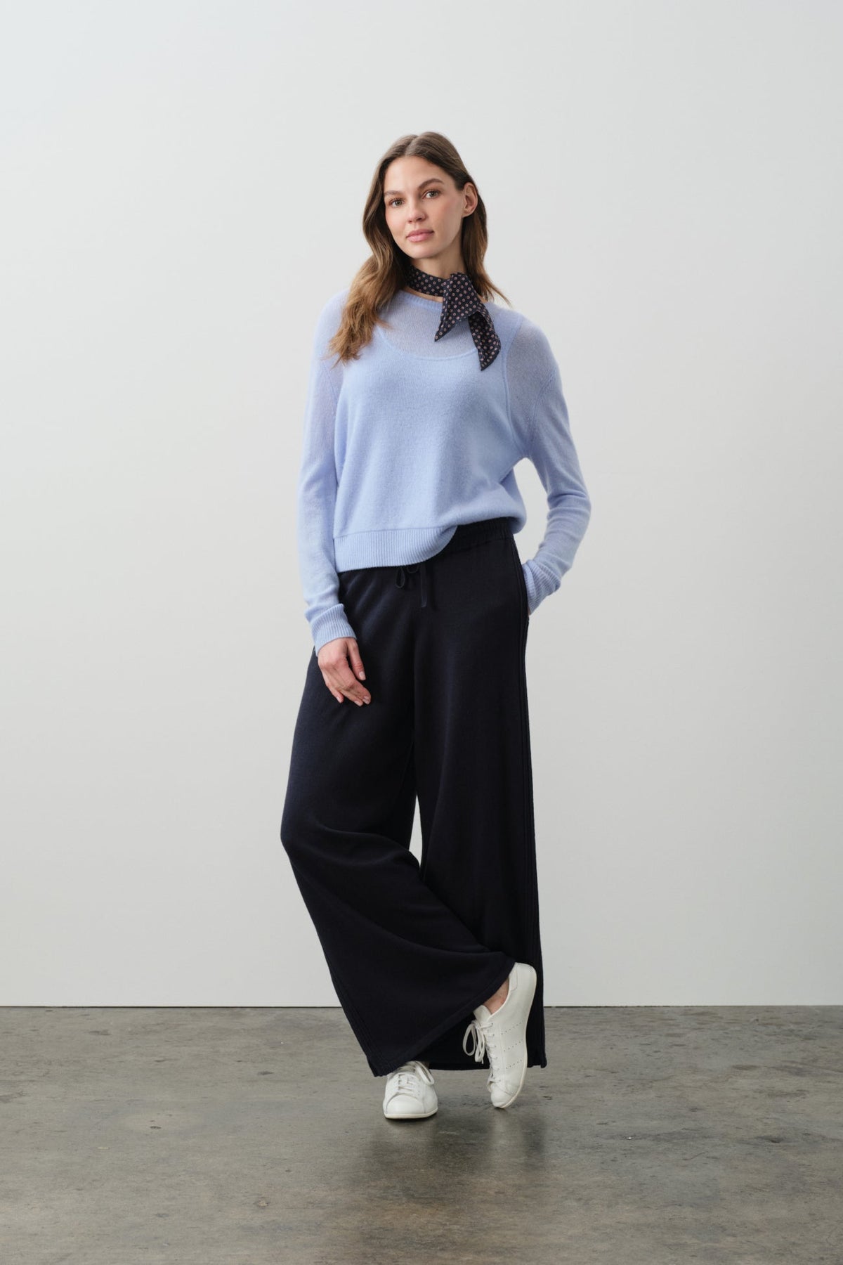 RAFAELA TROMPE L'OEIL CASHMERE CREWNECK