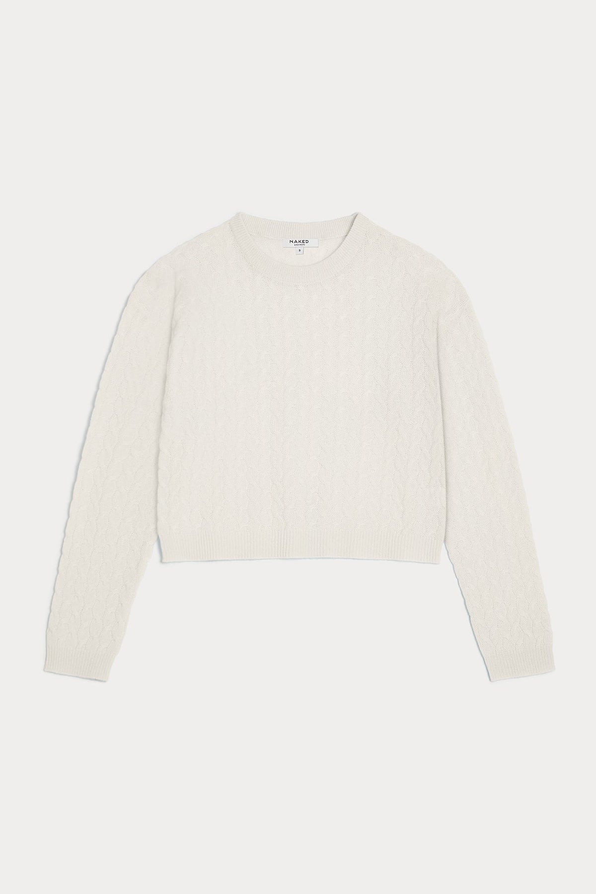 CHRISSY CROPPED CABLE KNIT SWEATER