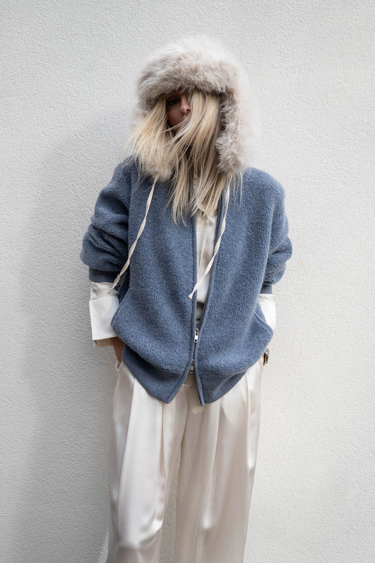 STEFANIA TERRY BOMBER JACKET