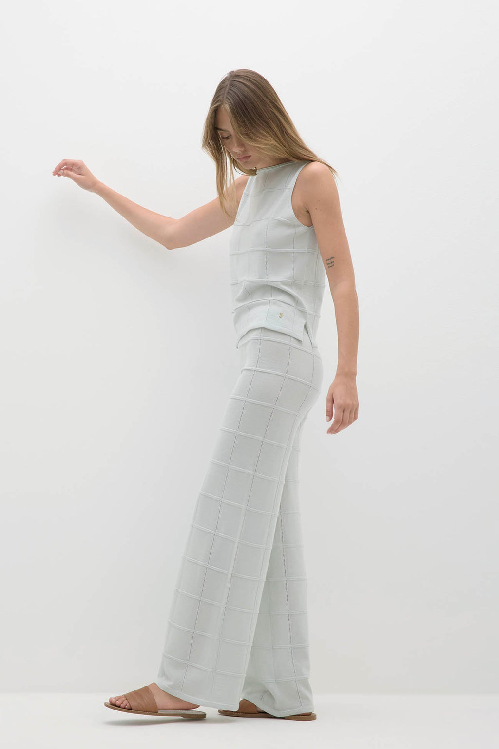 AMALFI MERINO BLEND WIDE-LEG PANT
