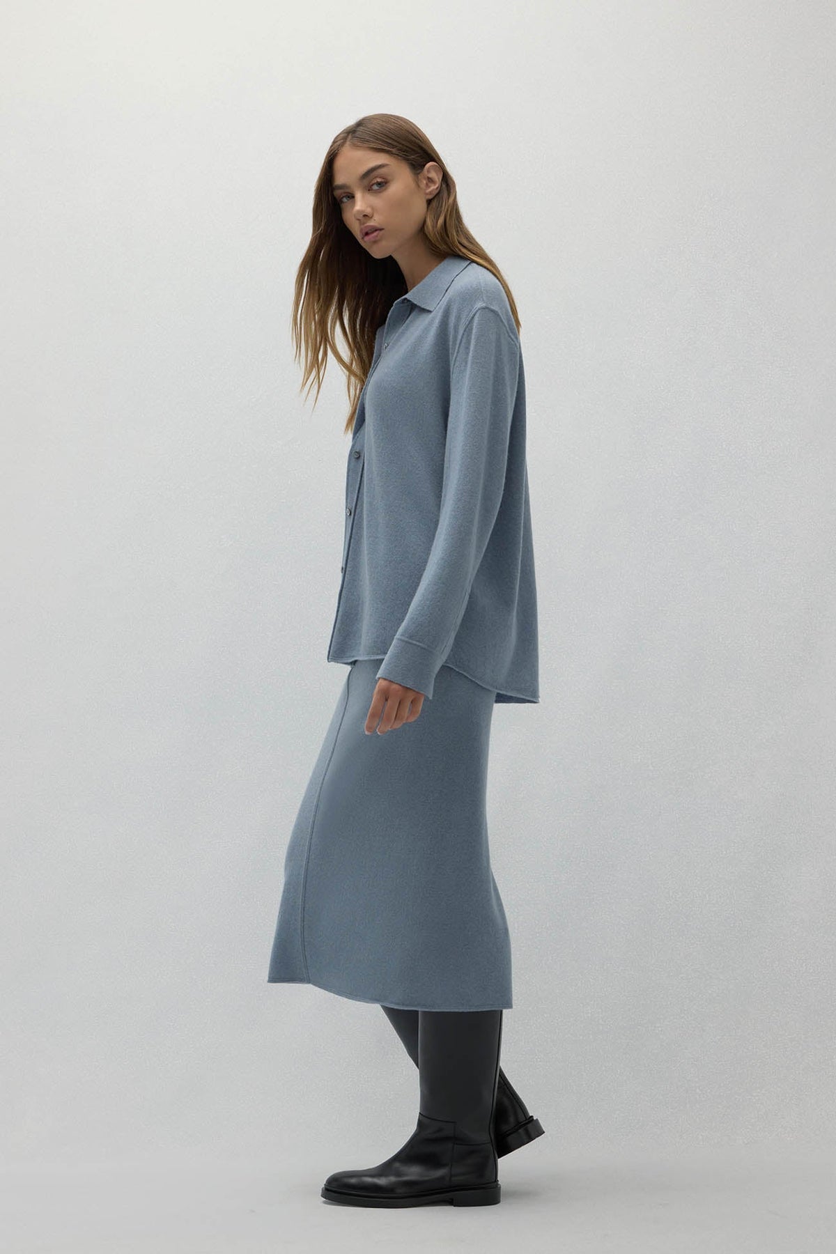 CATANIA DENIM CASHMERE SHIRT