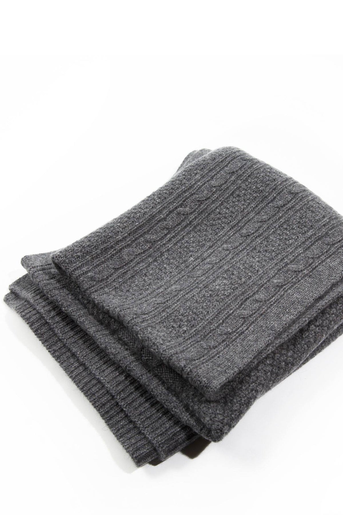 CABLE CASHMERE BABY BLANKET