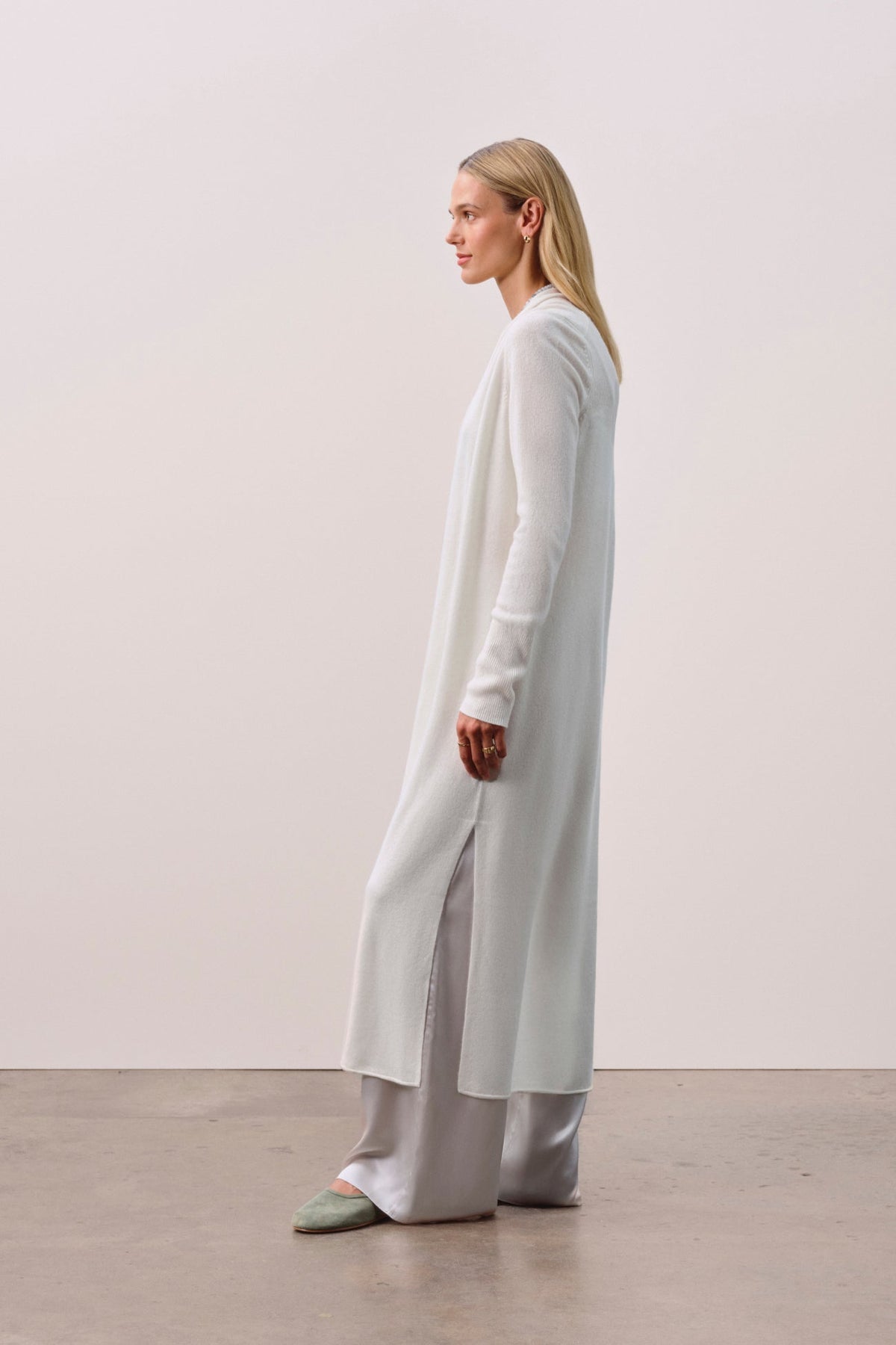 FAYE LONGLINE CASHMERE CARDIGAN