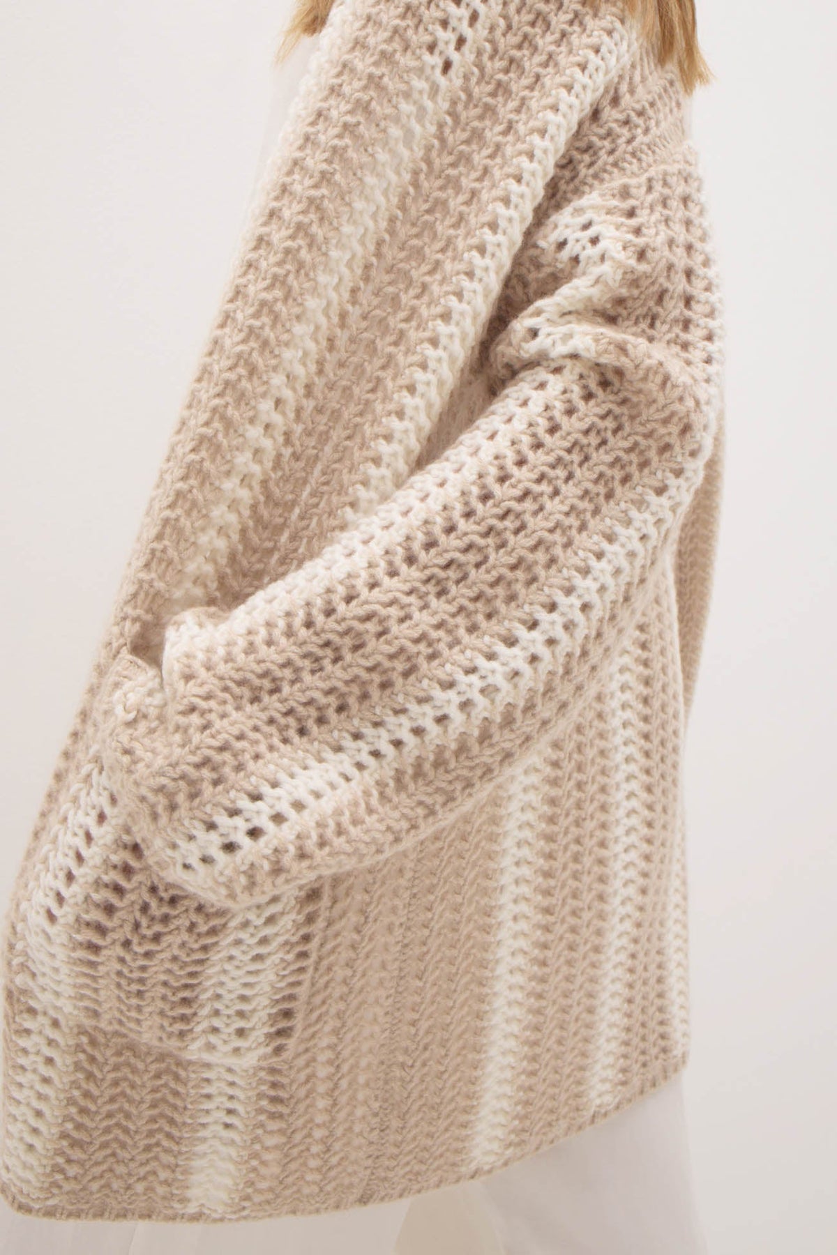 DEJA STRIPED CASHMERE CARDIGAN