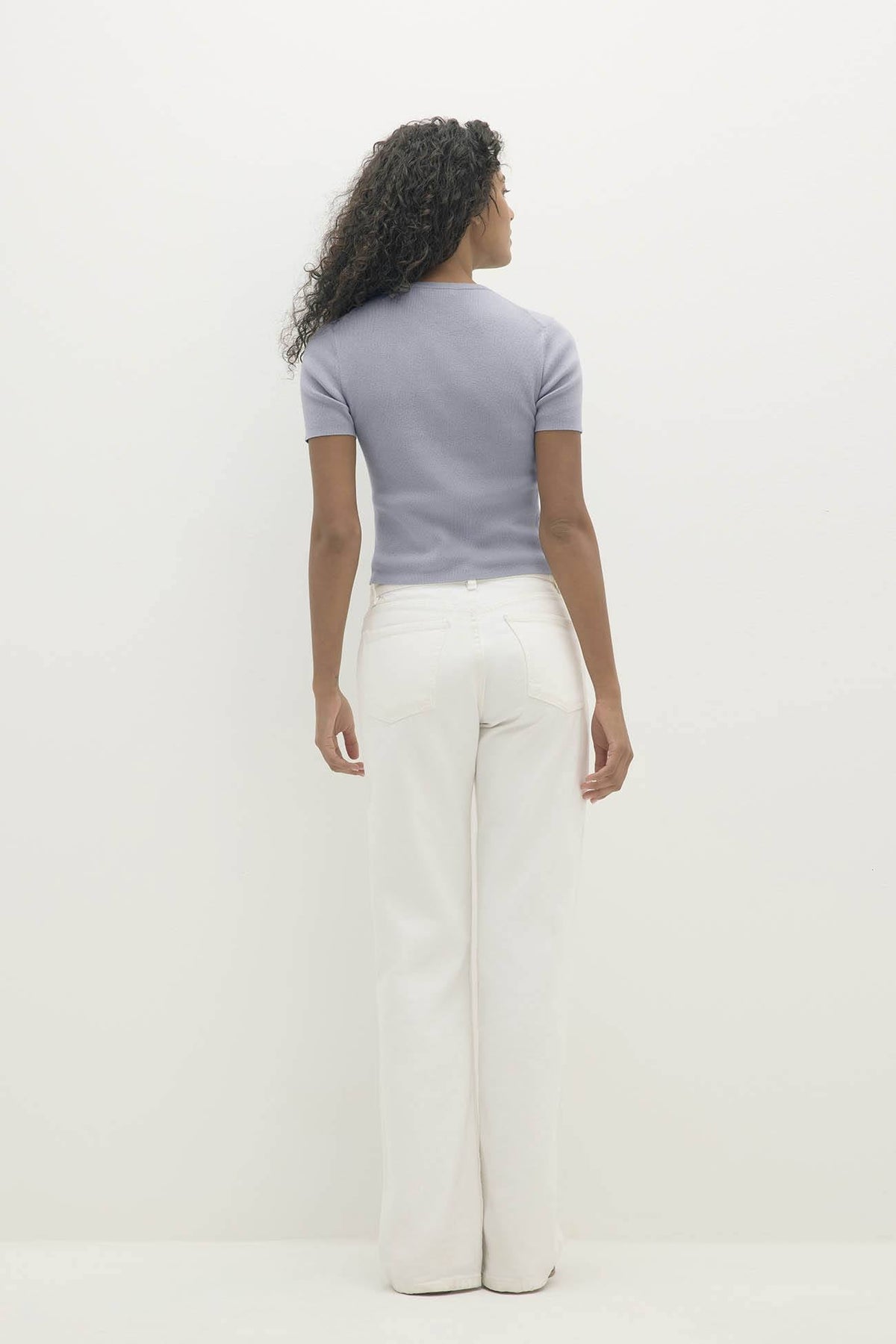 AMEY COTTON CASHMERE CREWNECK TEE