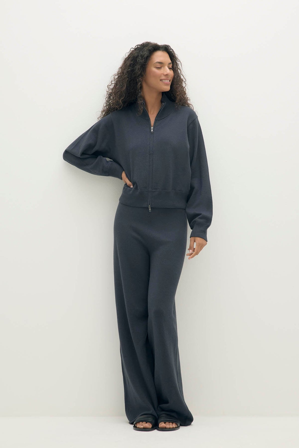 ALINA COTTON CASHMERE TRACK JACKET