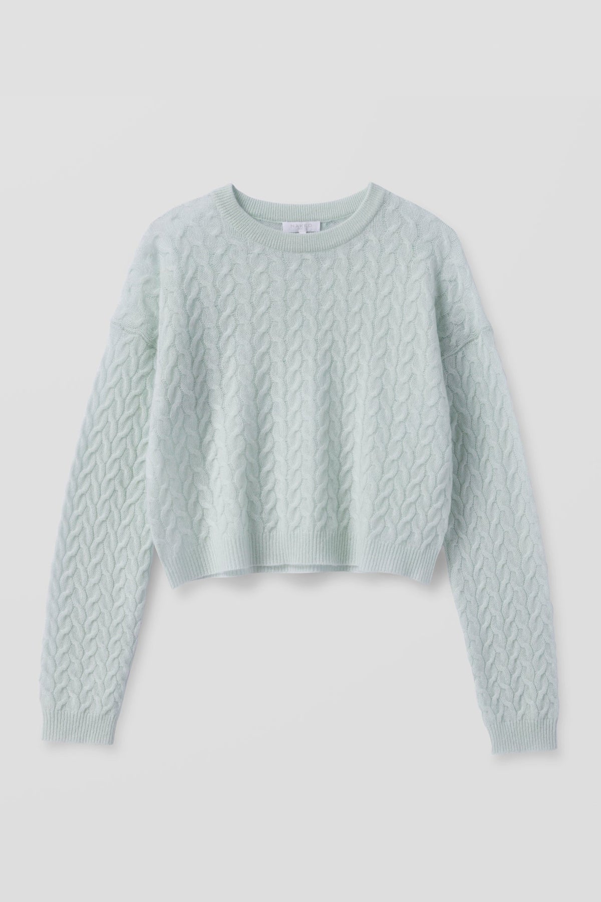 CHRISSY CROPPED CABLE KNIT SWEATER