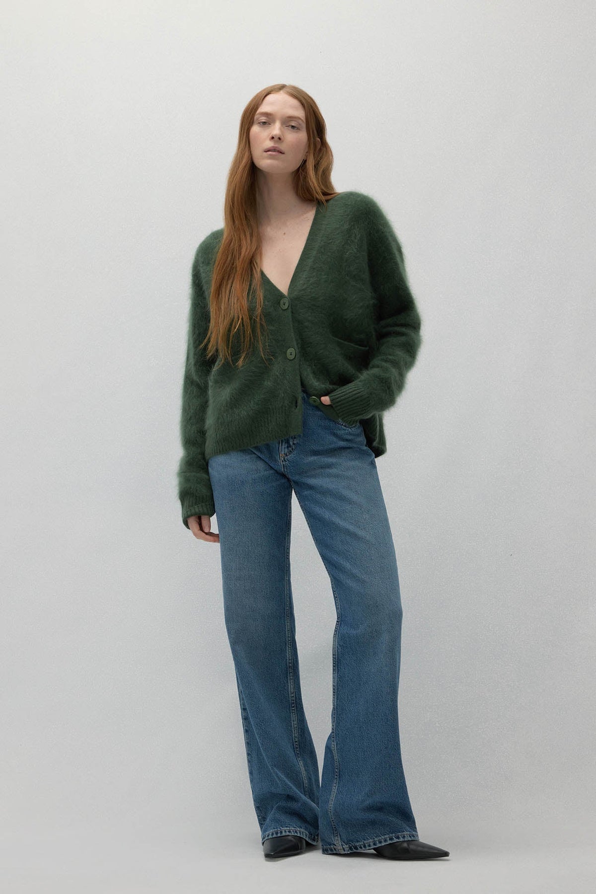MICHAELA BRUSHED CASHMERE CARDIGAN