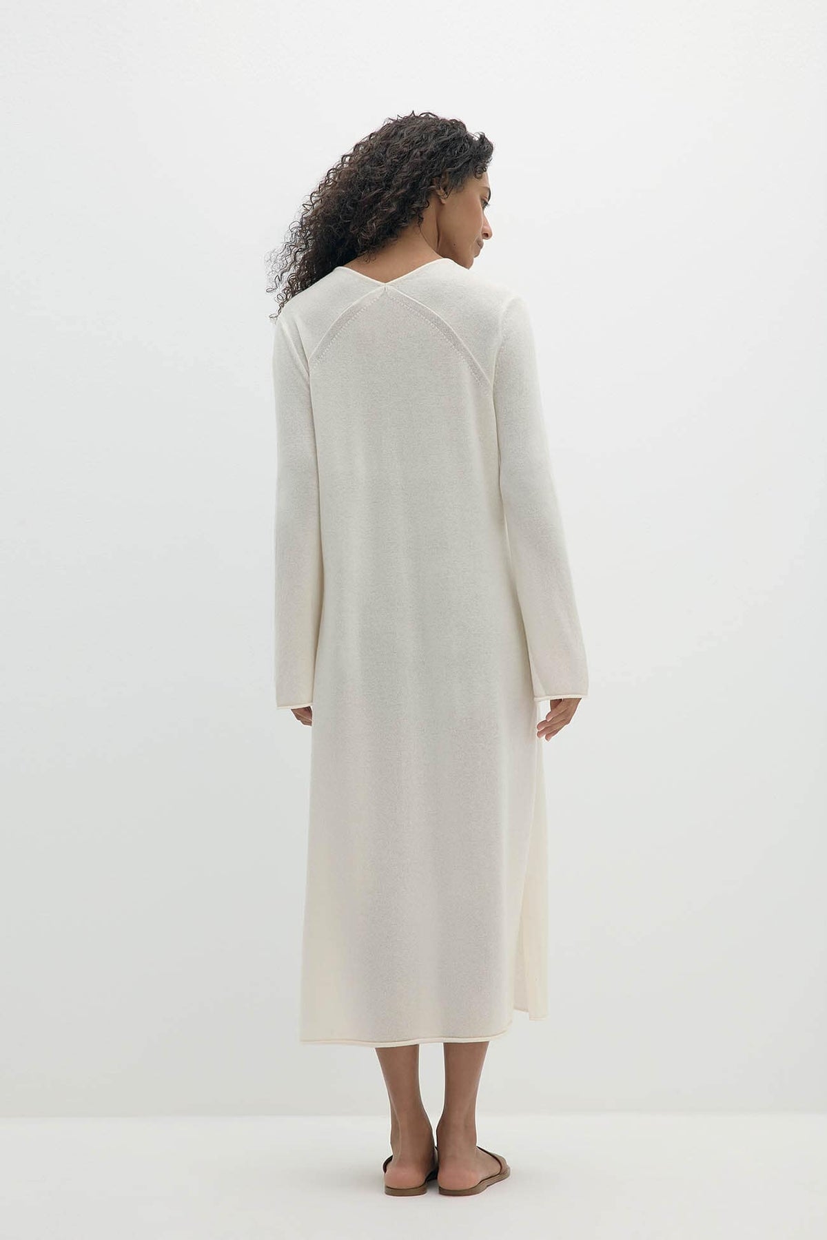 ELOISE BUTTON-FRONT CASHMERE KAFTAN