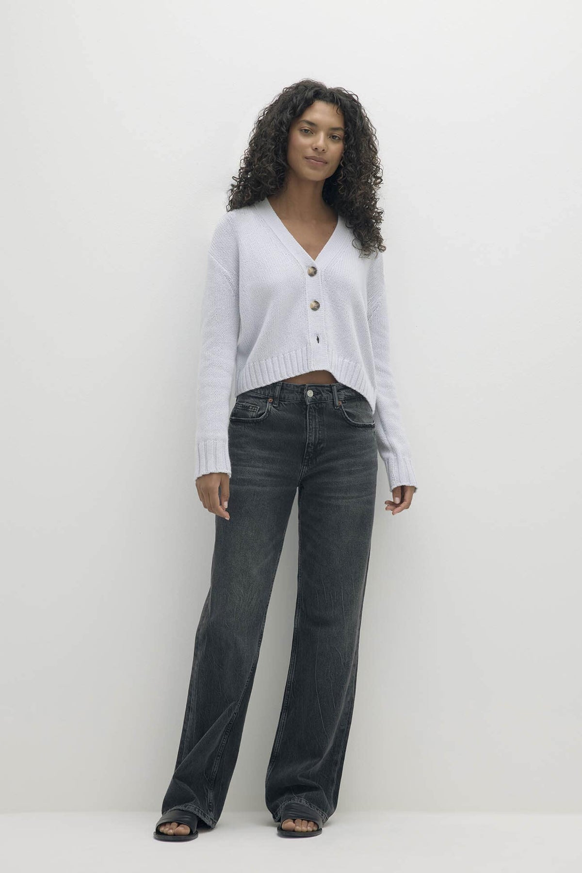 GENEVIEVE ORGANIC CASHMERE BLEND CARDIGAN