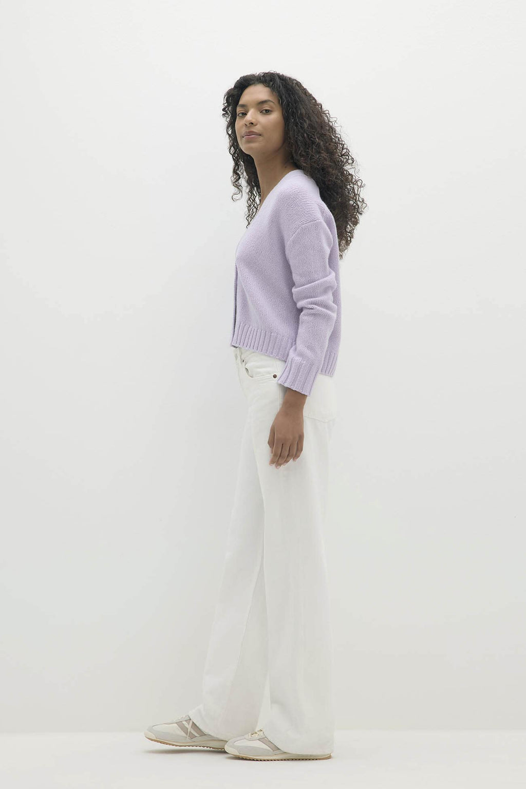 GENEVIEVE ORGANIC CASHMERE BLEND CARDIGAN