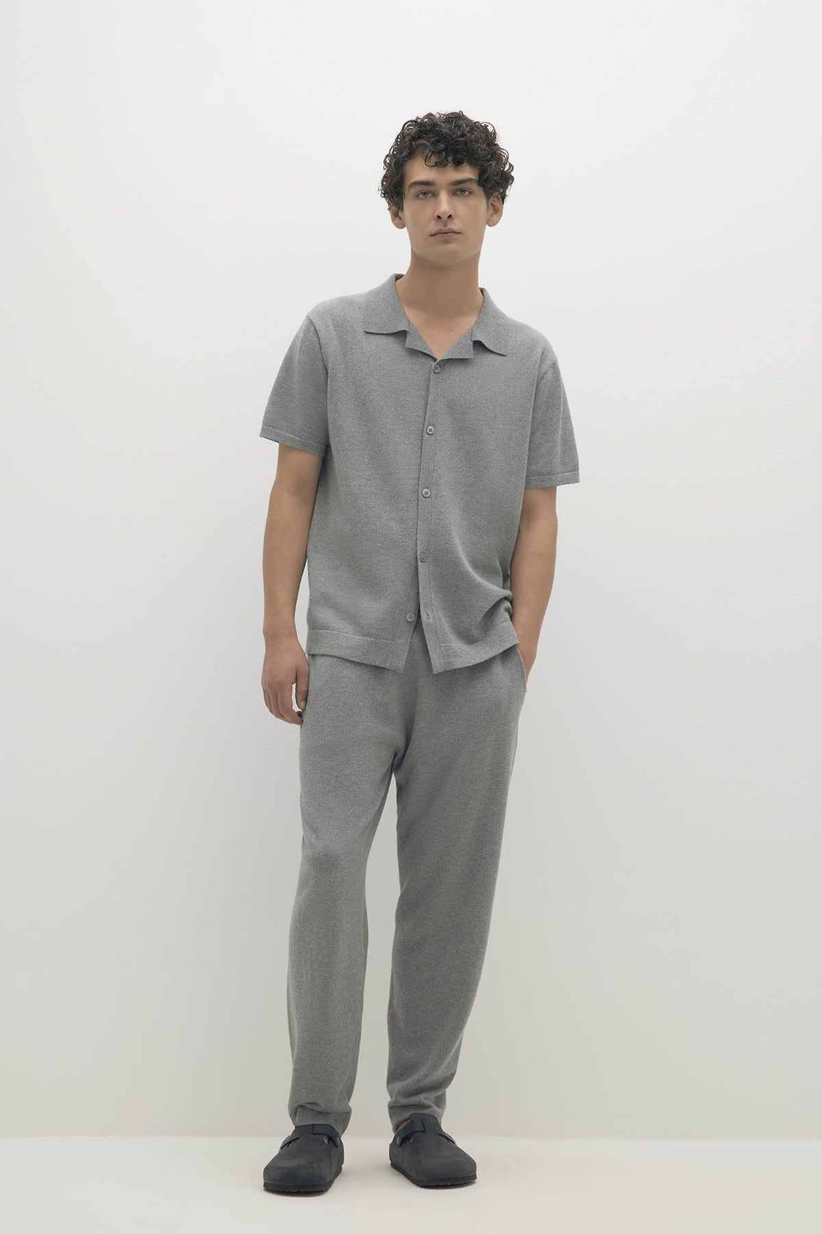 MATTEO COTTON CASHMERE BUTTON-UP SHIRT