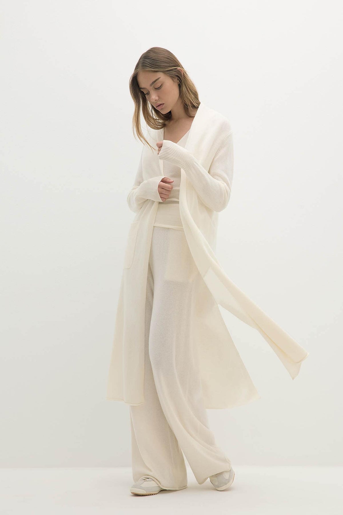CARMELA LONGLINE CASHMERE CARDIGAN