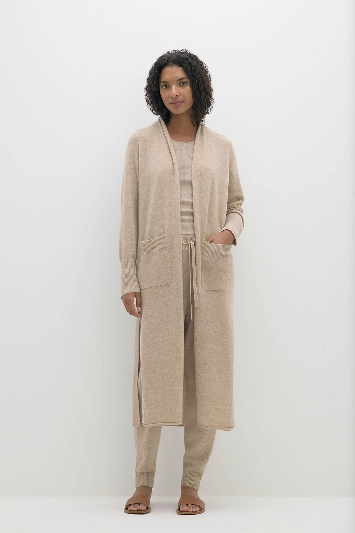 CARMELA LONGLINE CASHMERE CARDIGAN