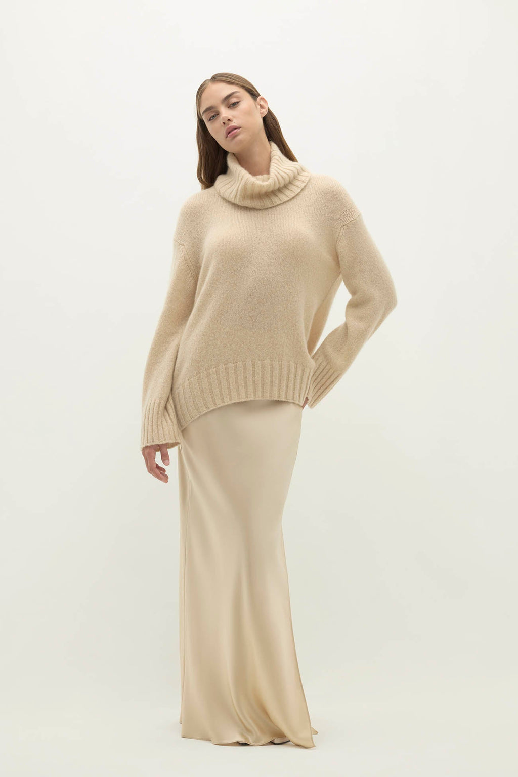 MARTINA CLOUD SPUN CASHMERE TURTLENECK