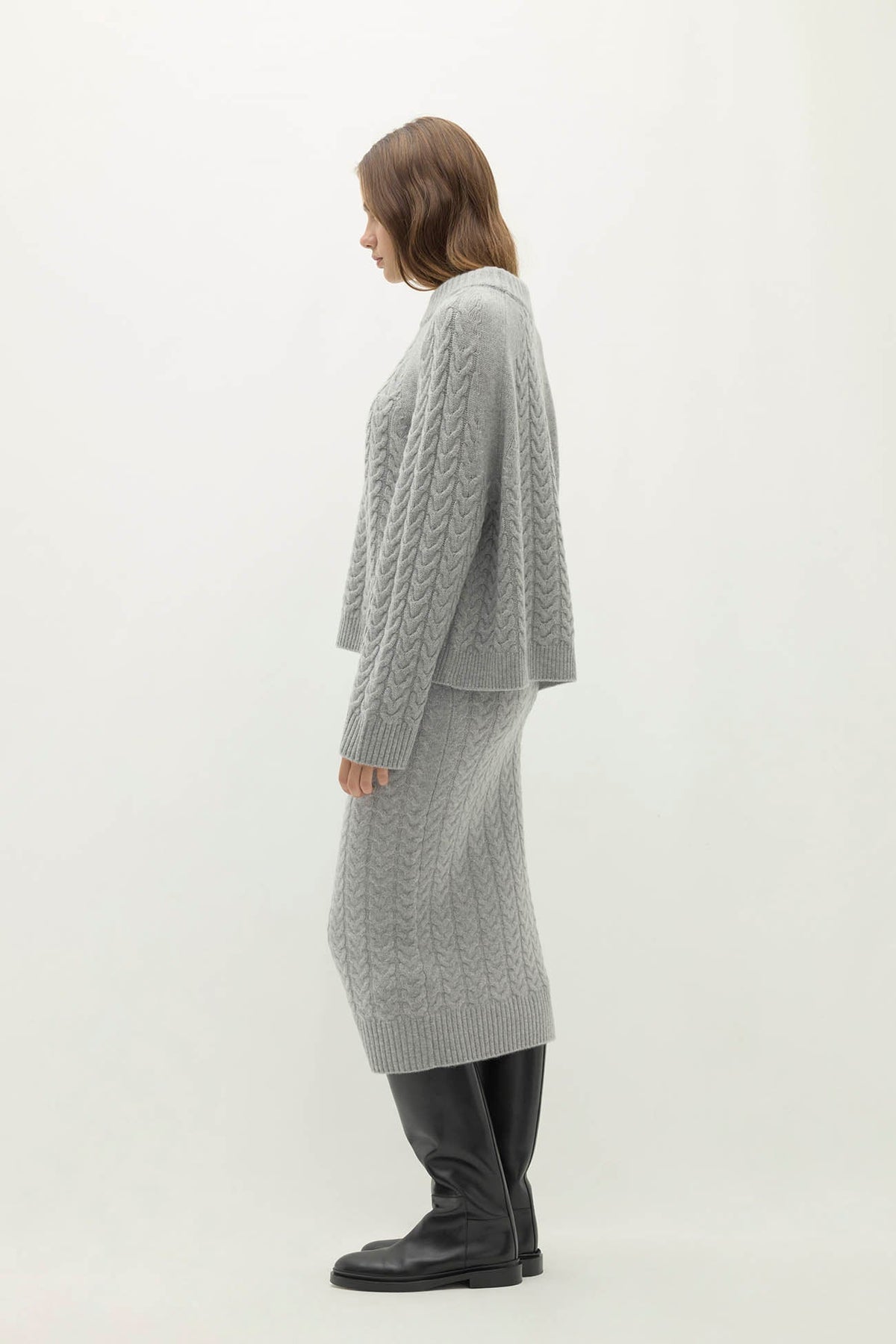 BAILEY CABLEKNIT MOCK NECK