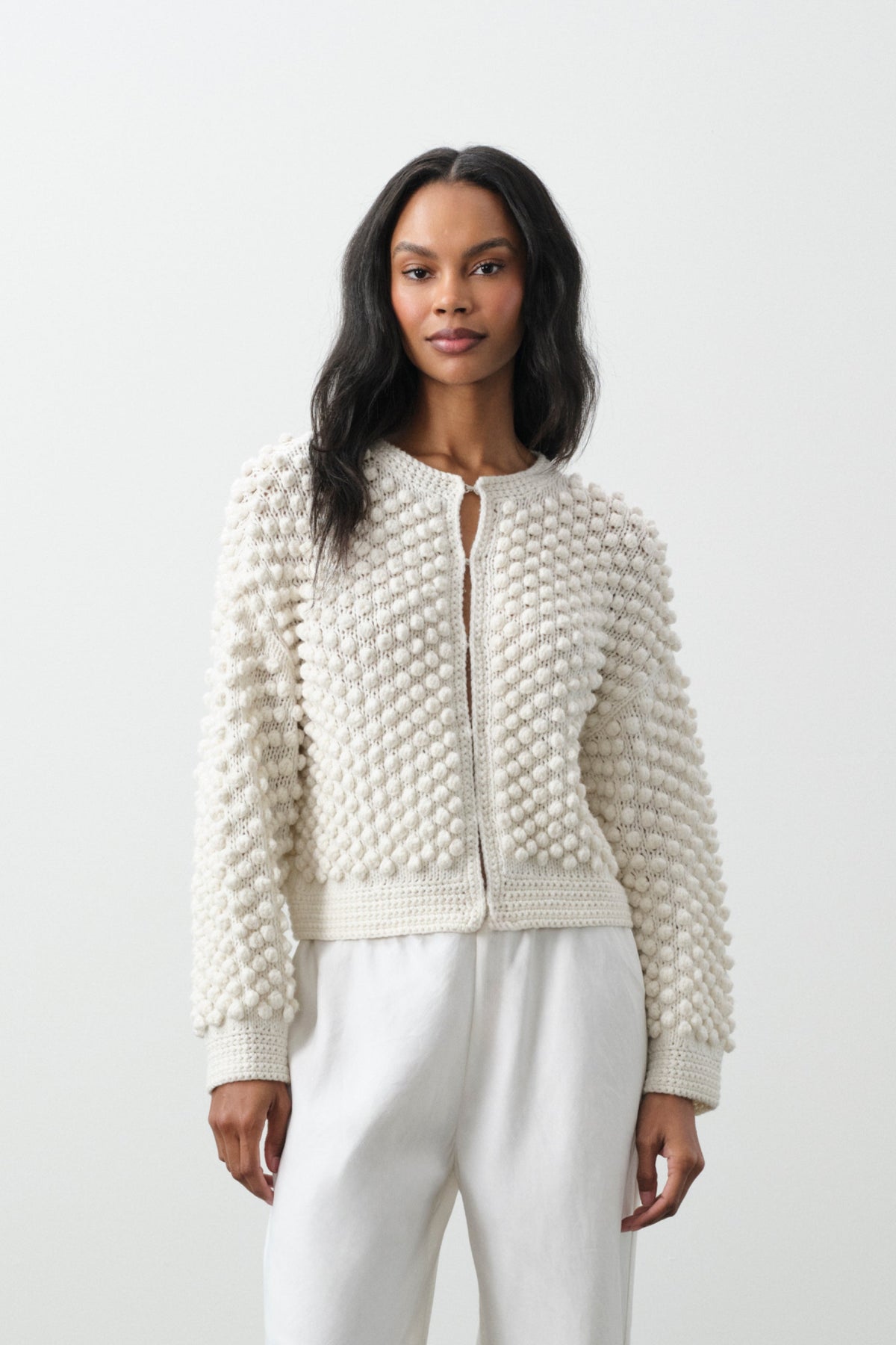 GOLDIE HAND-CROCHETED CARDIGAN