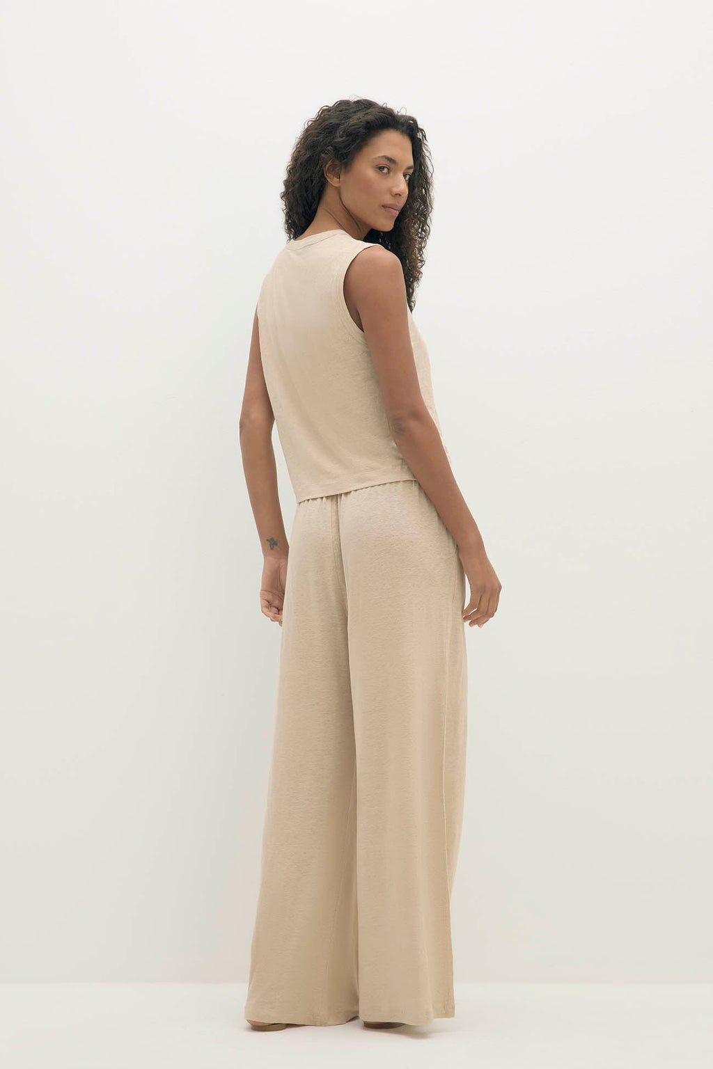 DEVIN LINEN WIDE LEG PANTS