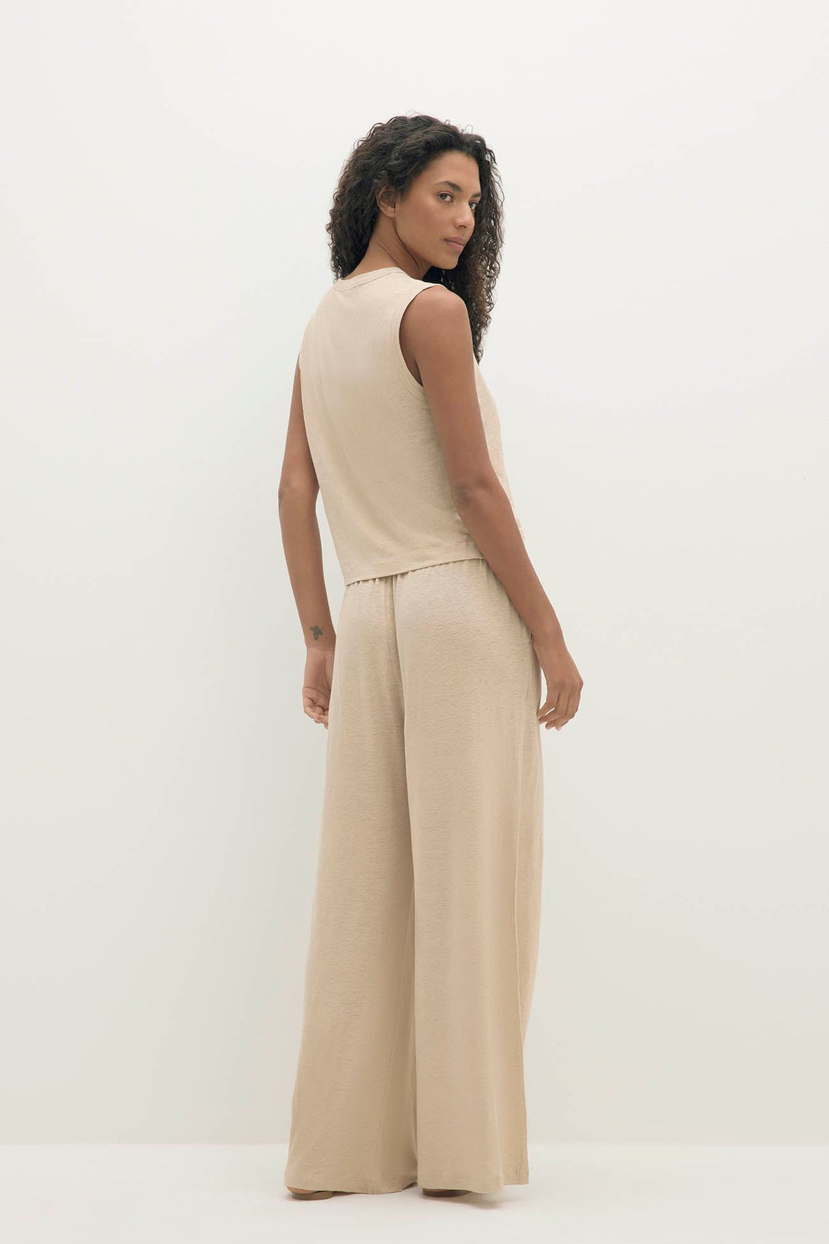DEVIN LINEN WIDE LEG PANTS
