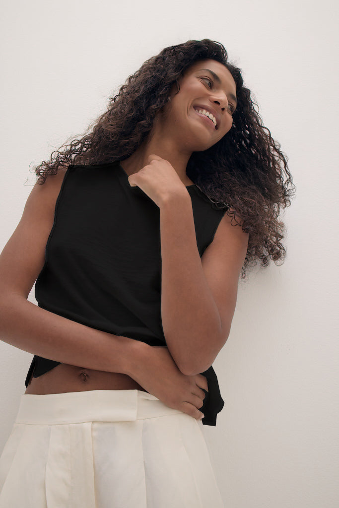 GIADA ORGANIC COTTON CREWNECK TANK
